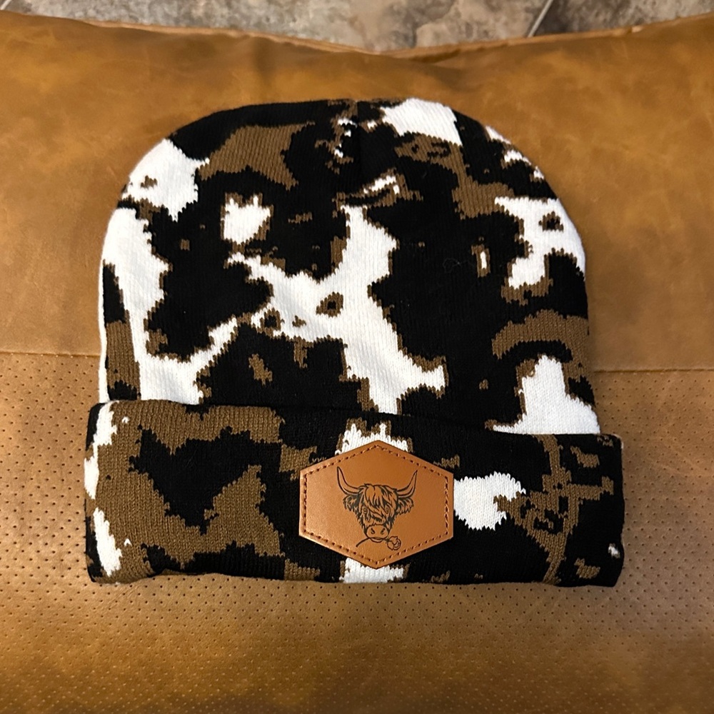 Cow Pattern Beanie Hat